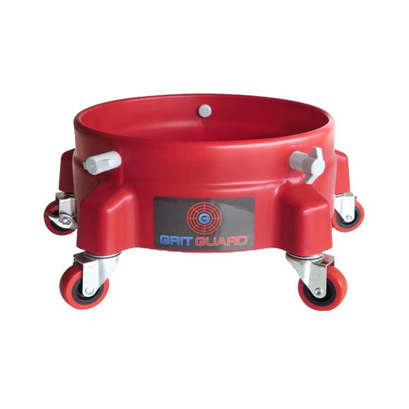 Grit Guard Bucket Dolly RED with 2in casters - non locking
